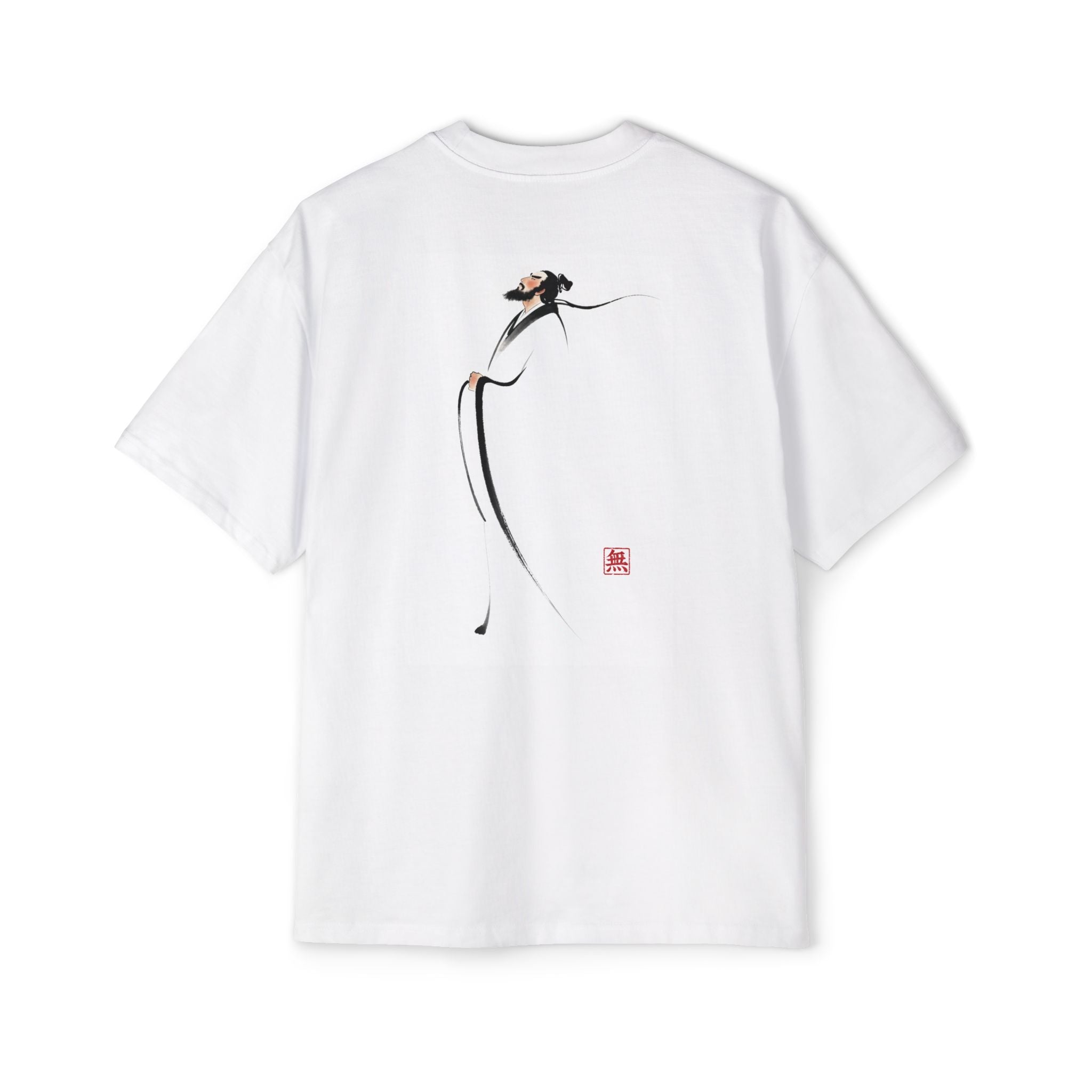 Silence Drift Oversized Tee | Chinese Ink Art Streetwear-08