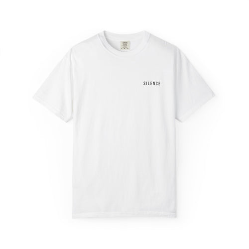 Silence River Zen T-Shirt — Minimalist Mountain Ink-Brush Tee