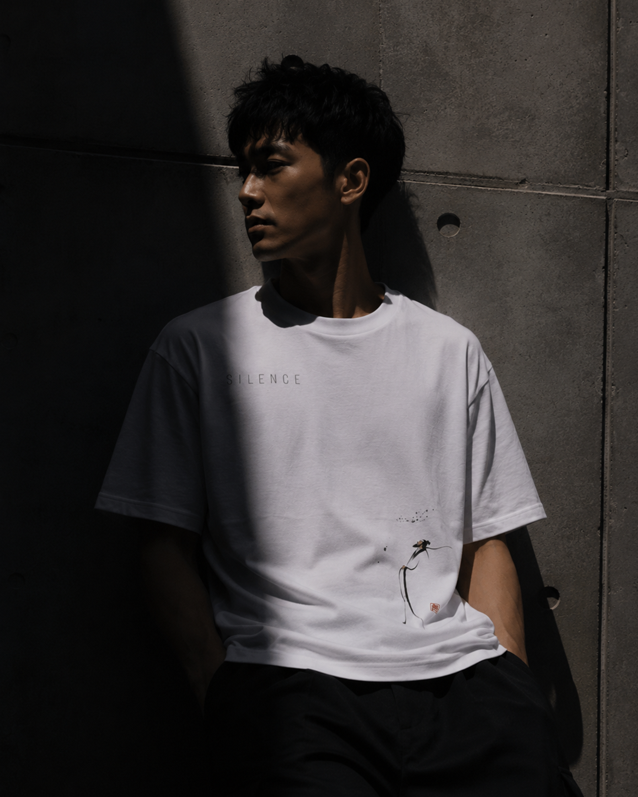 Silence Drift Oversized Tee | Chinese Ink Art Streetwear-08