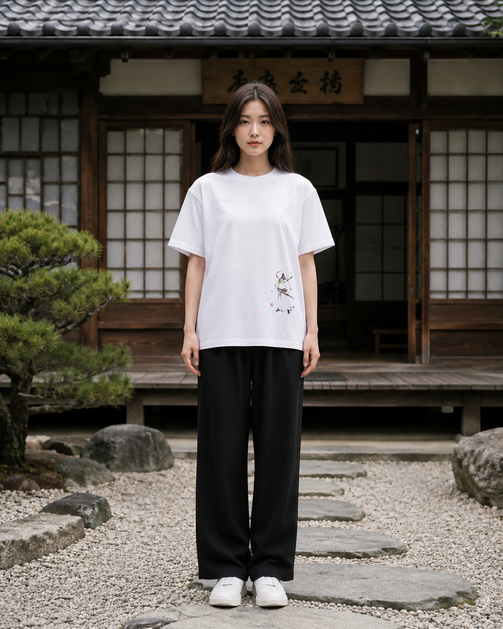 Silence Drift Oversized Tee | Chinese Ink Art Streetwear-05