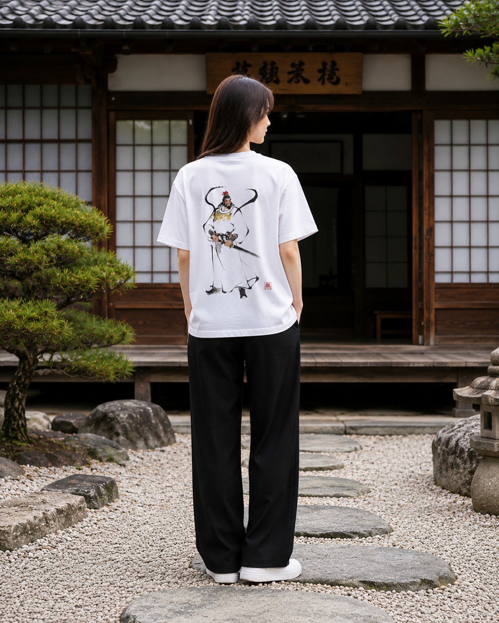 Silence Drift Oversized Tee | Chinese Ink Art Streetwear-05