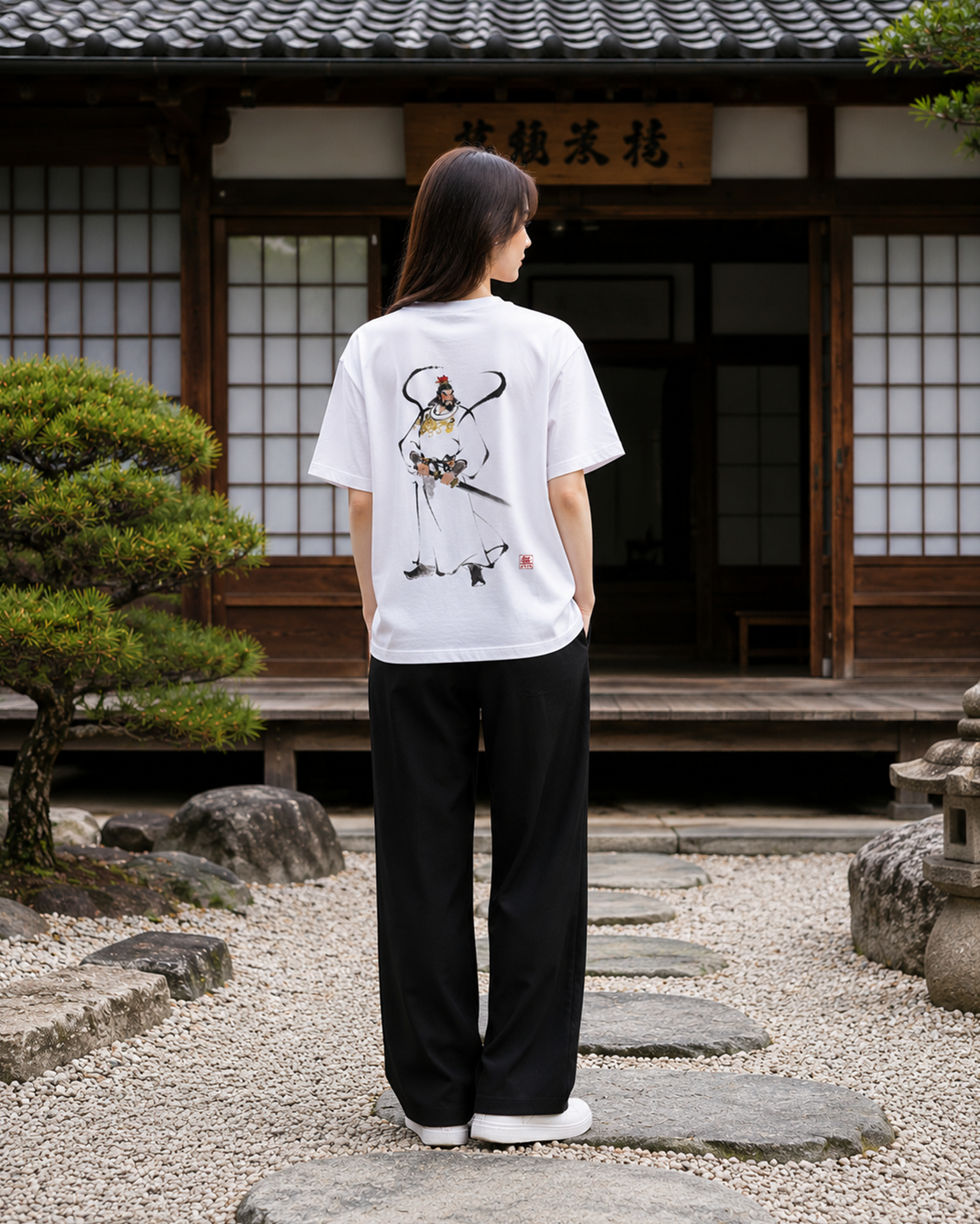 Silence Drift Oversized Tee | Chinese Ink Art Streetwear-05