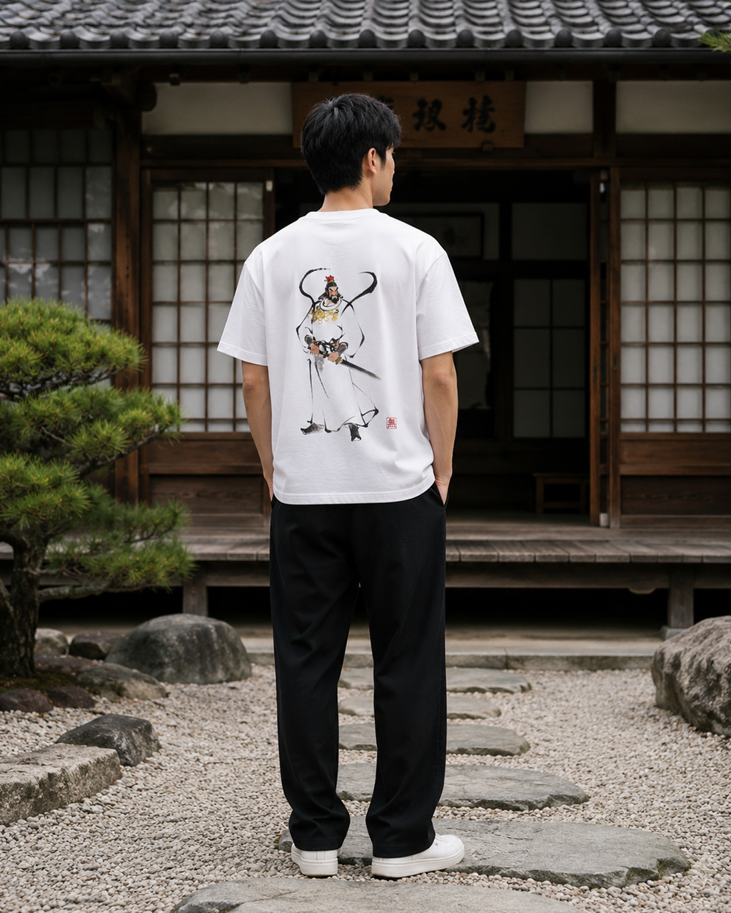 Silence Drift Oversized Tee | Chinese Ink Art Streetwear-05