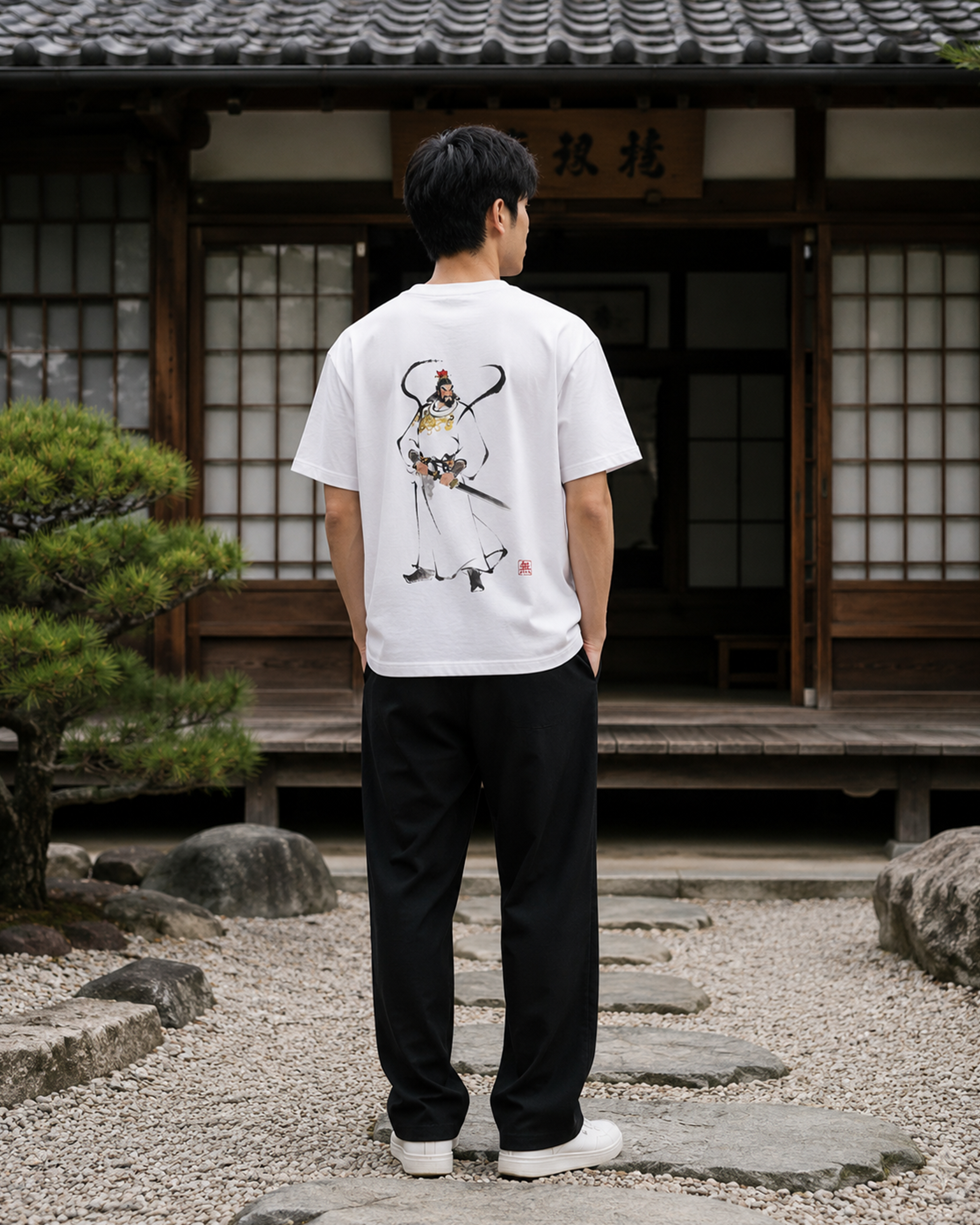 Silence Drift Oversized Tee | Chinese Ink Art Streetwear-05